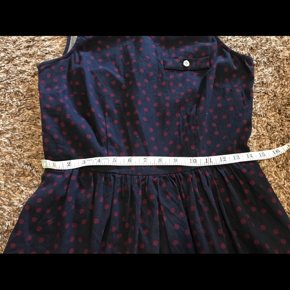 The Limited Navy/Purple Polka Dot Dress Size 4 - Picture 5 of 6